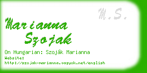 marianna szojak business card