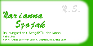 marianna szojak business card